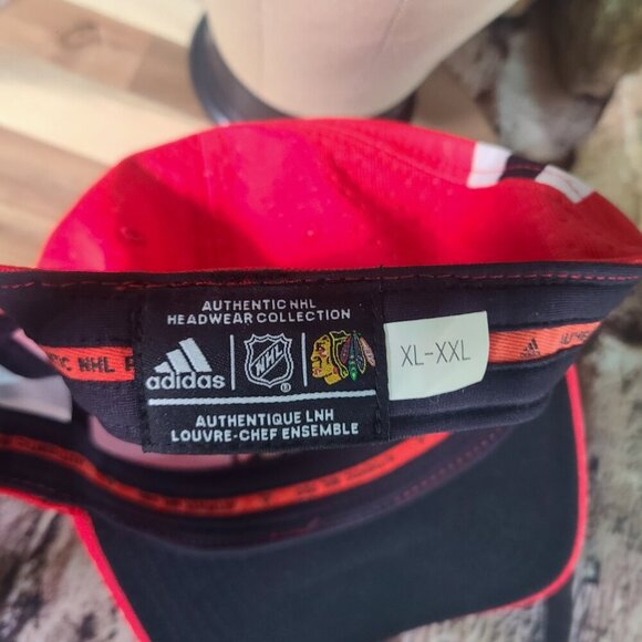 Adidas Chicago Blackhawks Hat Fitted XL-XXL 100% Polyester embroidered very good - Picture 10 of 13